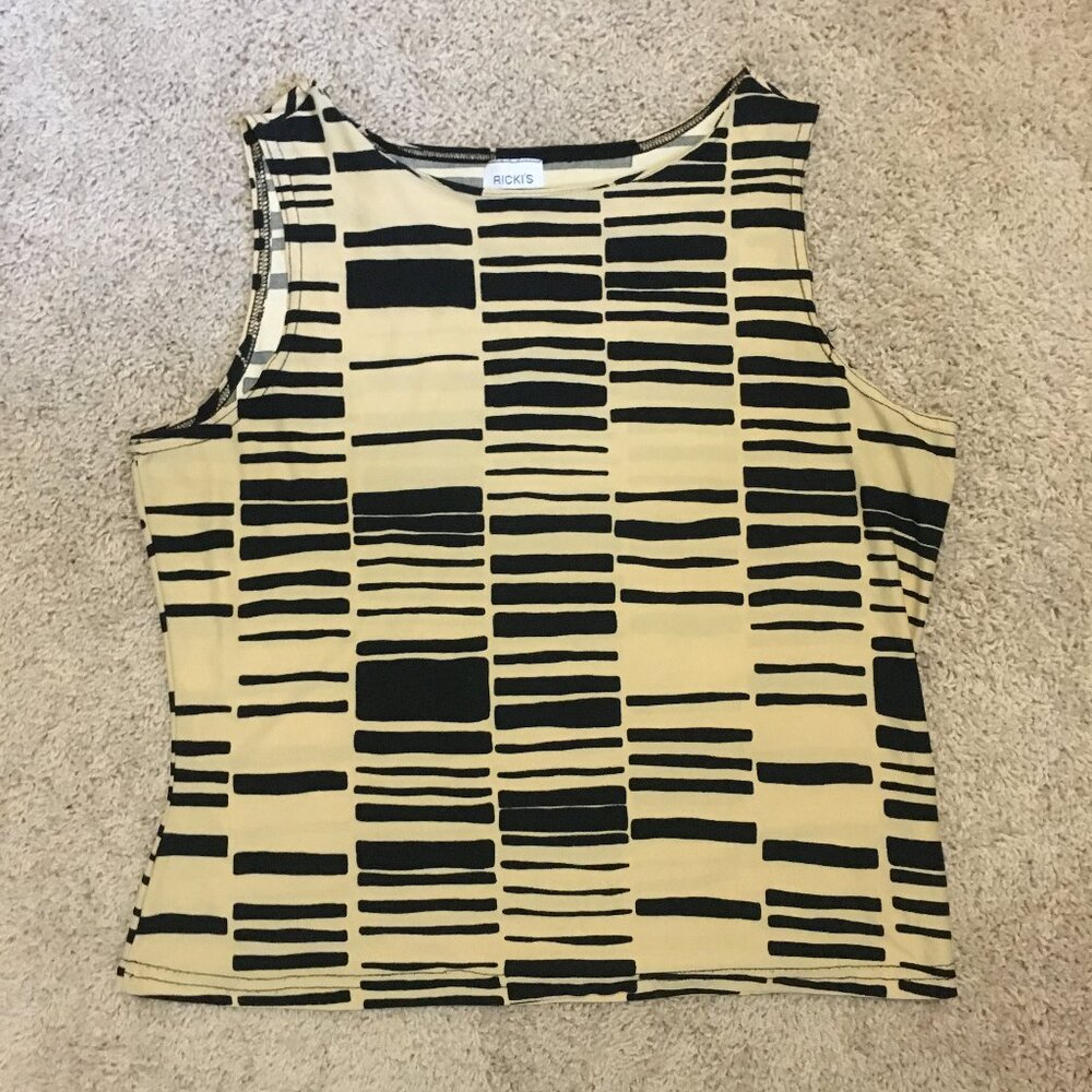 Vintage Y2K Rickiβs Barcode Cyber Graphic Tank Top - XL Made in Canada - Picture 10 of 15